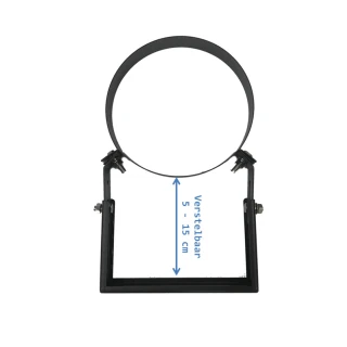 DW100 verstelbaar muurbeugel 150mm - 5 tot 15 cm rvs zwart