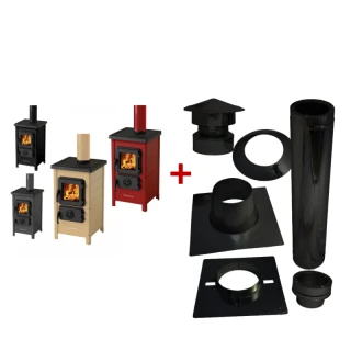 MBS Happy houtkachel Zwarte set