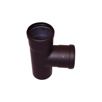 Pelletkachel T-stuk 80 mm met 2x mof ∅ 100mm