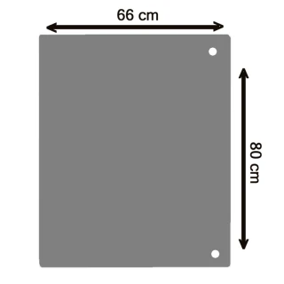 660x800mm Rechthoek staalvloerplaat 2mm antraciet