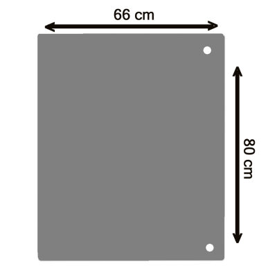 660x800mm Rechthoek staalvloerplaat 2mm antraciet