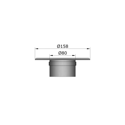 Pelletkachel insteek rozet ∅ 80mm - Afbeelding 2