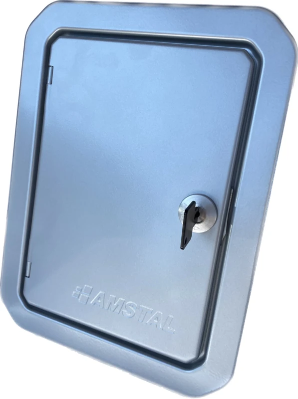 Inspectie / roetluik Zilver met sleutel - Afbeelding 4