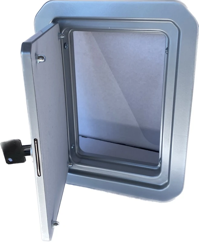 Inspectie / roetluik Zilver met sleutel - Afbeelding 2