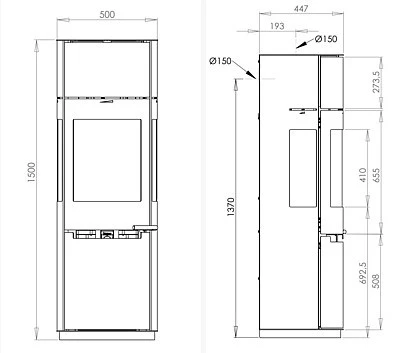 Aduro 9.7 (3-9kW) houtkachel - Afbeelding 2