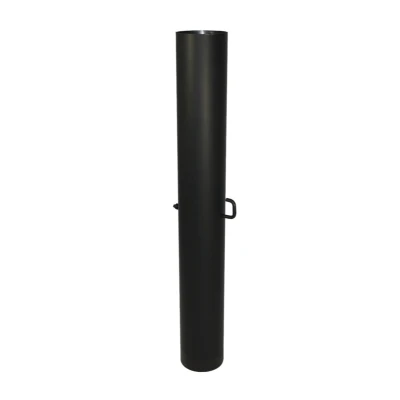 EW150 Pijp 100cm + klep met verjonging - Zwart 2mm