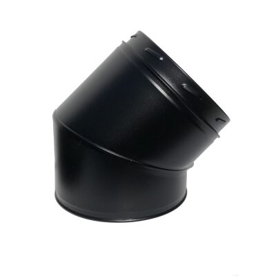 Twist Lock 150|200 bocht 30 graden met klemband - zwart