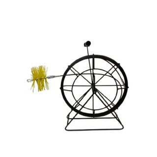 15 Meter Ø6 mm Metalen Haspel schoorsteenveegset Incl. Nylonborstel Ø150 mm- Glasfiber